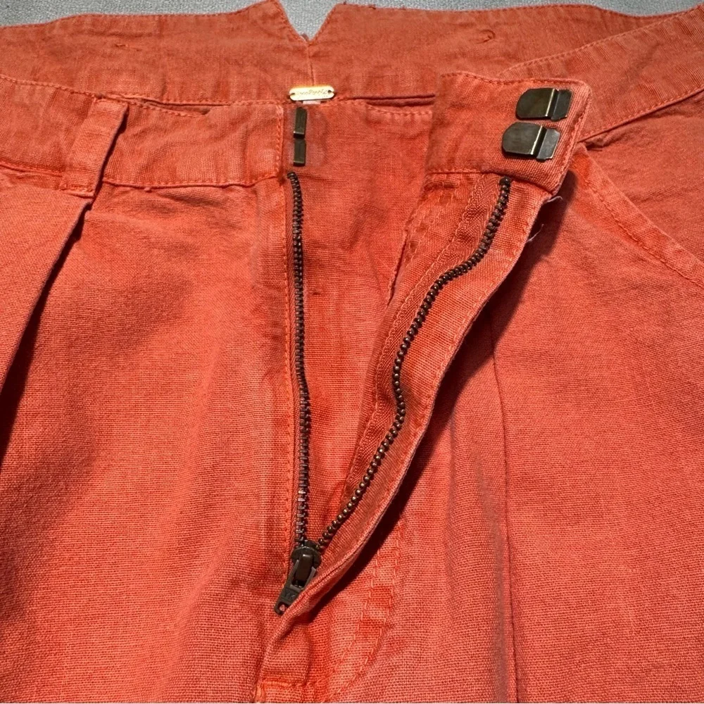 New Free People Sweet Talk Chino Red Mango Pants Size 10